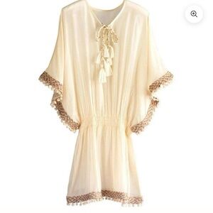 Shiraleah Elegant Cream and Tan Cover-Up